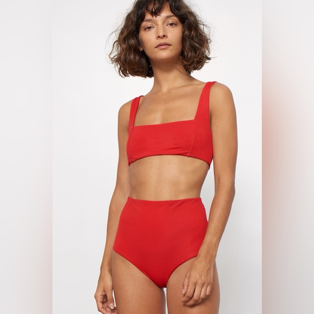 Mara Hoffman Meli Bikini Top Red XL NWT! $250